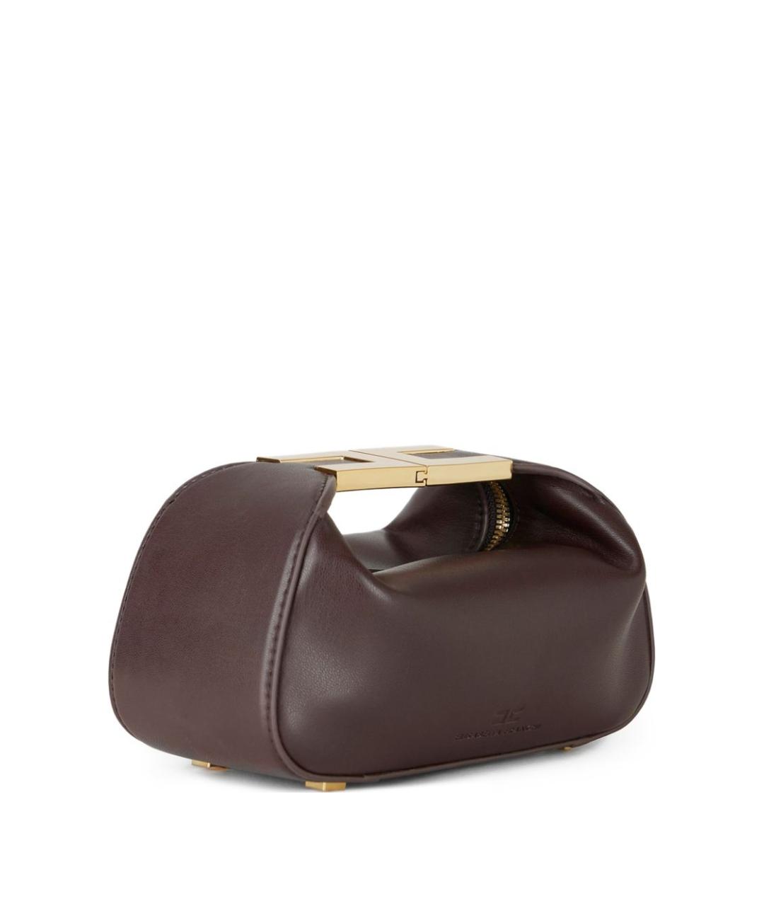 ELISABETTA FRANCHI Коричневая сумка с короткими ручками, фото 2