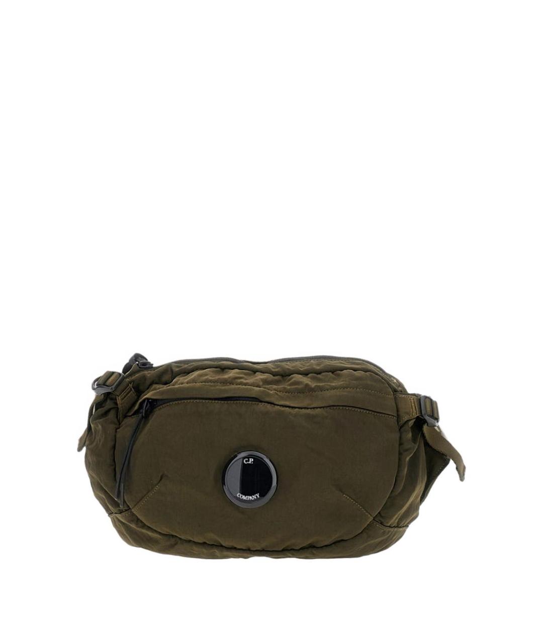 CP COMPANY Зеленая синтетическая поясная сумка, фото 3