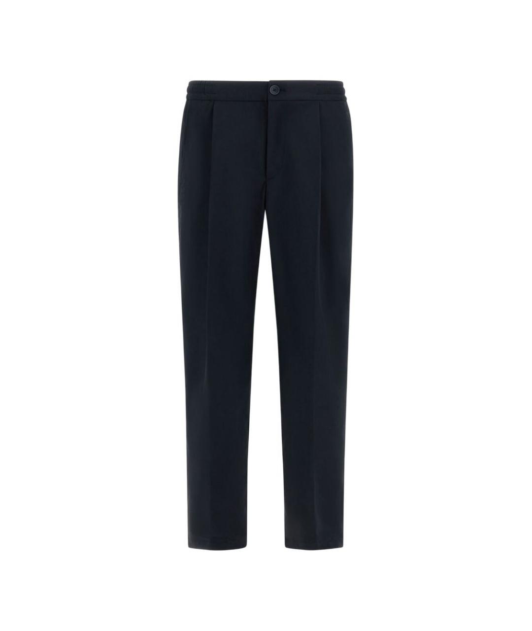 HERNO Черные полиэстеровые повседневные брюки, фото 1