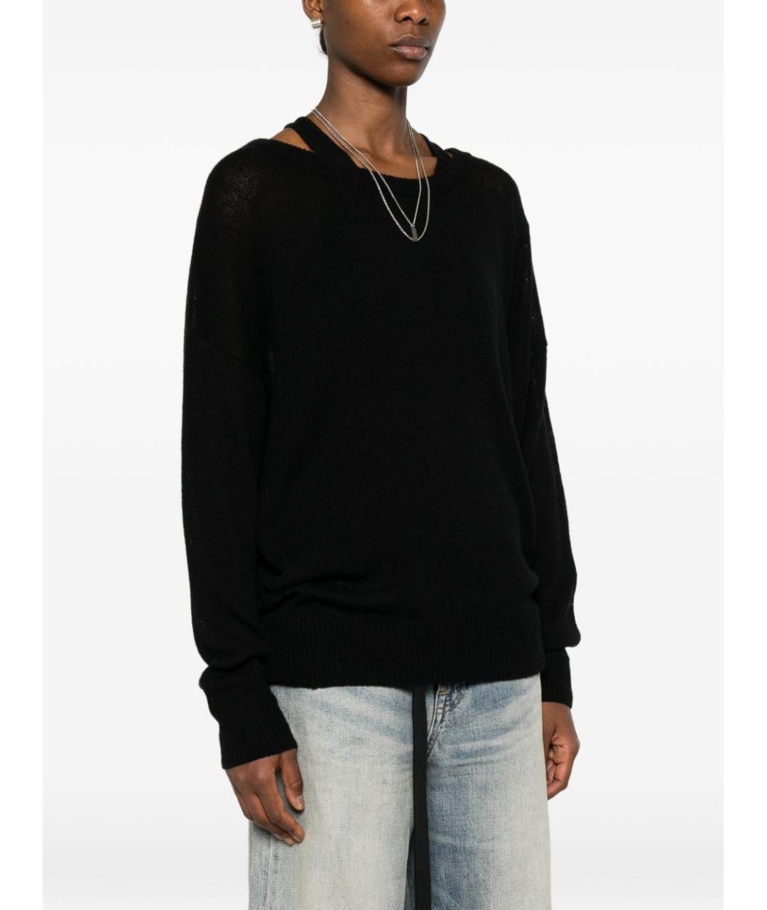 BALENCIAGA Черный кашемировый джемпер / свитер, фото 5