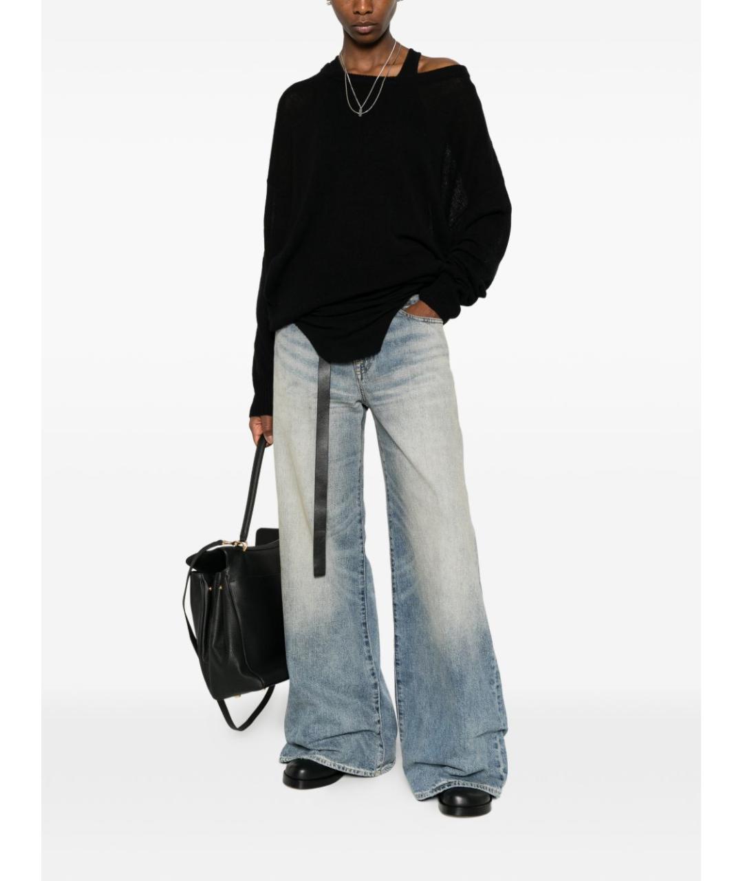 BALENCIAGA Черный кашемировый джемпер / свитер, фото 2