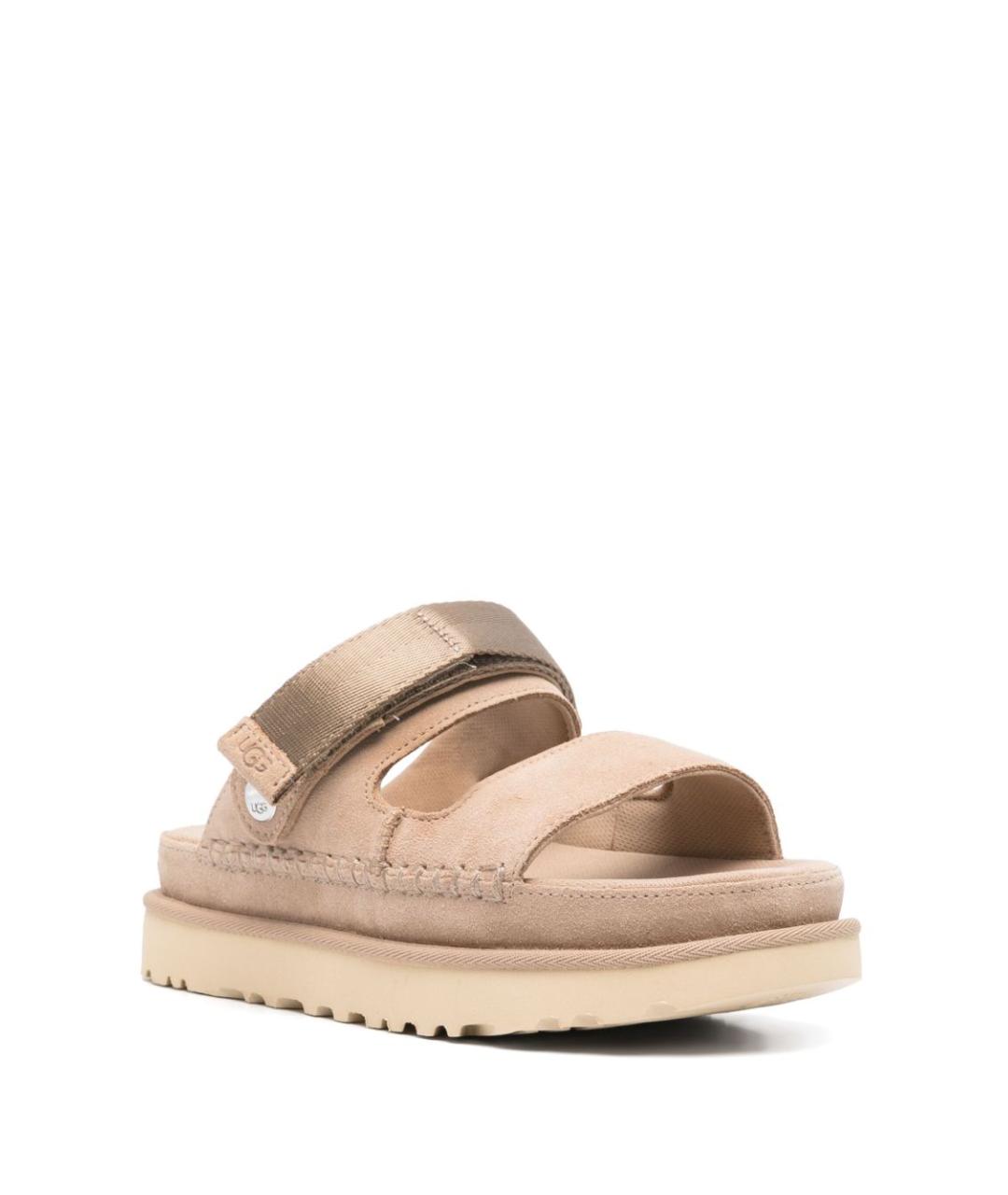 UGG AUSTRALIA Бежевые замшевые сандалии, фото 4