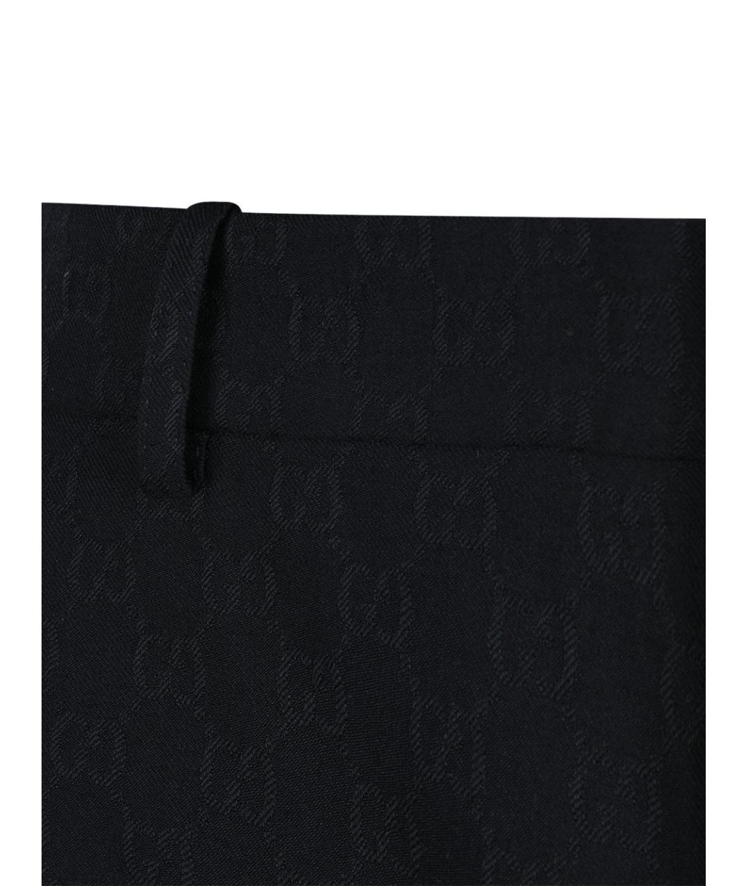 GUCCI Черные полиэстеровые повседневные брюки, фото 2