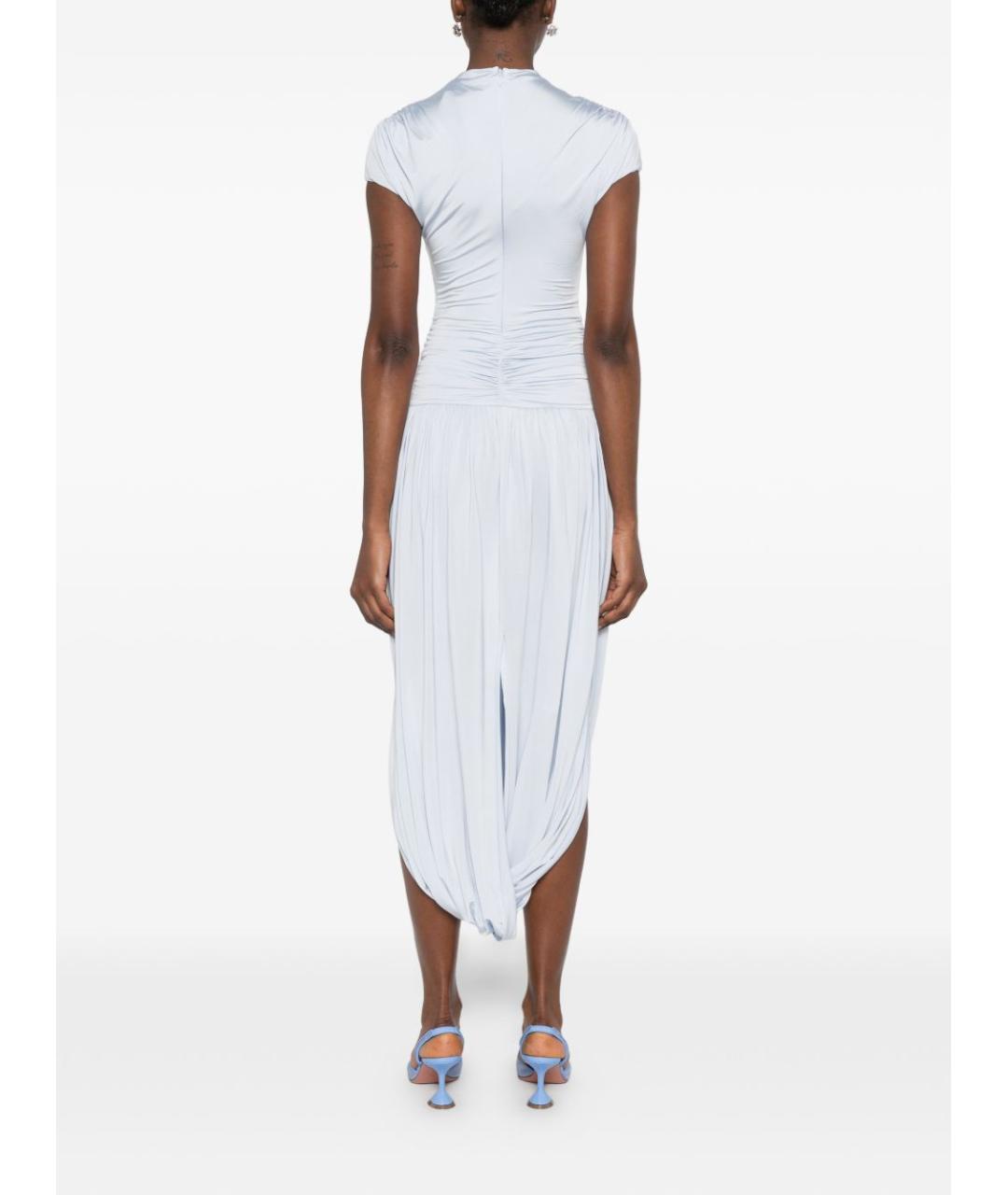 SELF-PORTRAIT Голубое полиэстеровое коктейльное платье, фото 2