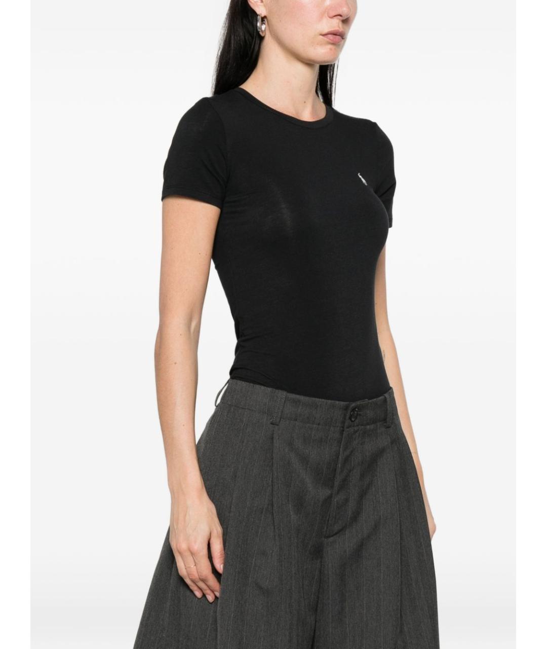 POLO RALPH LAUREN Черное хлопковое боди, фото 3