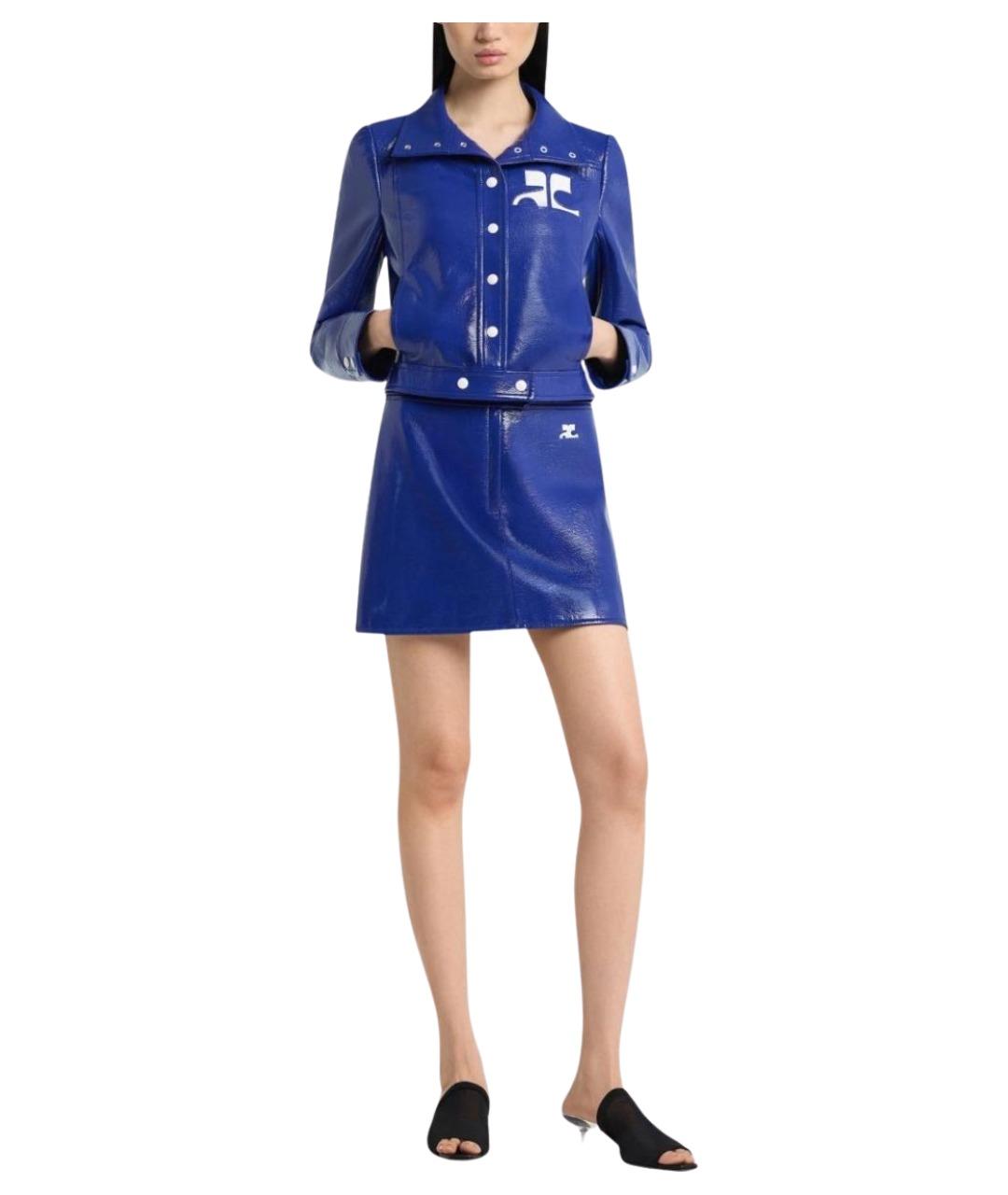 COURREGES Синяя юбка миди, фото 3