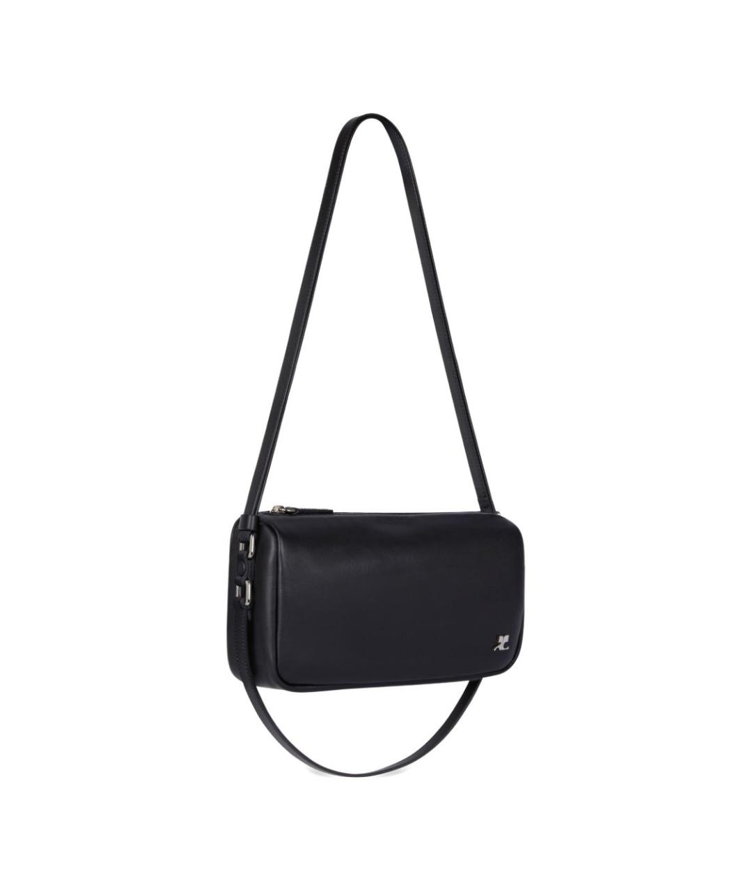 COURREGES Черная кожаная сумка через плечо, фото 6