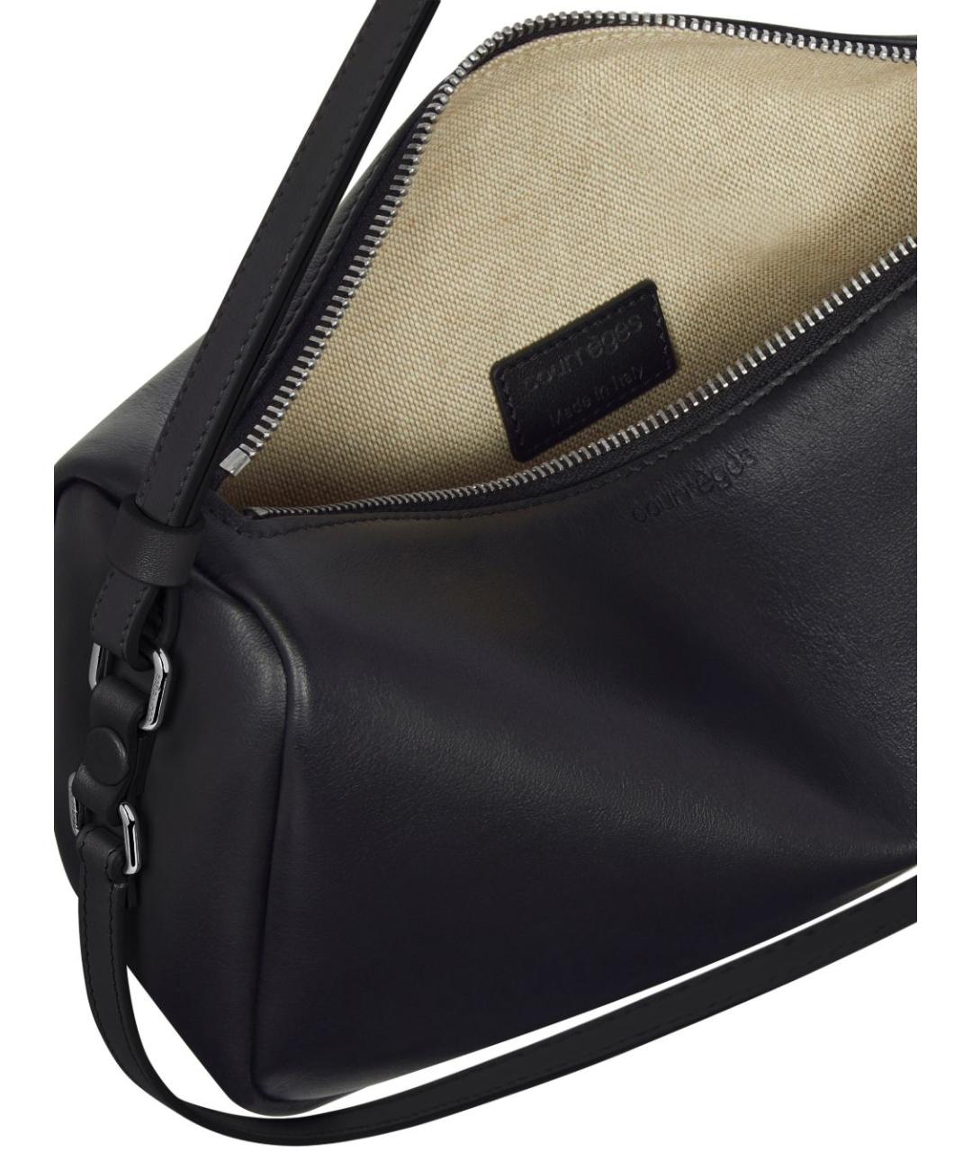 COURREGES Черная кожаная сумка через плечо, фото 2