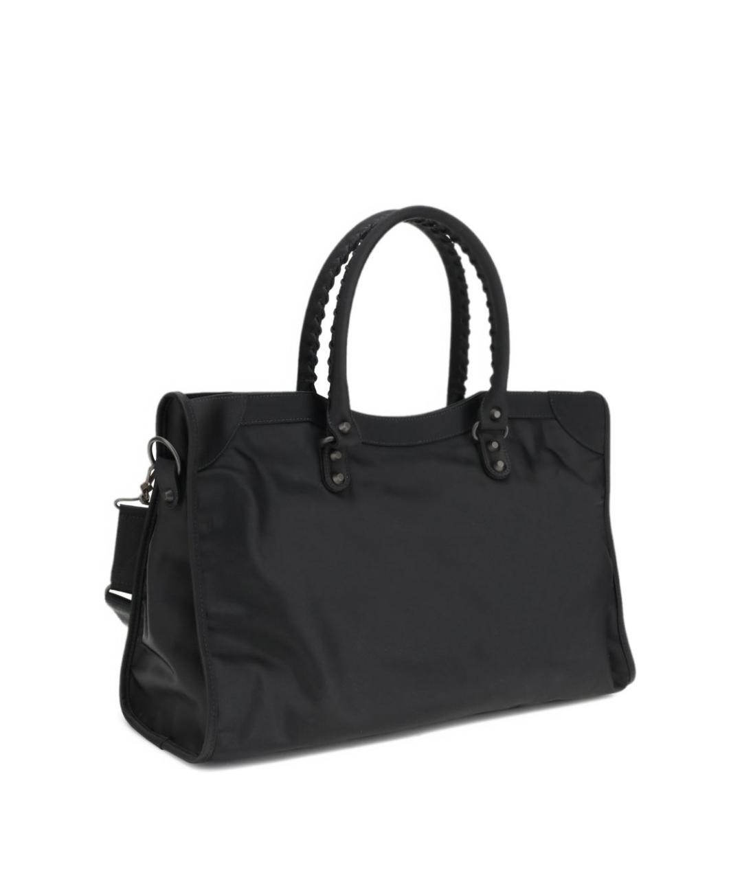 BALENCIAGA Черная синтетическая сумка тоут, фото 3