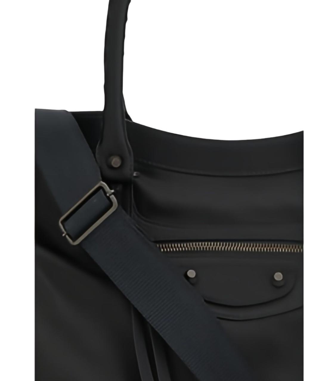 BALENCIAGA Черная синтетическая сумка тоут, фото 2