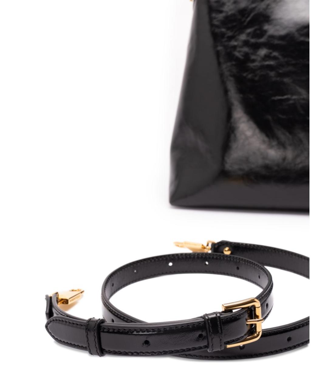 DOLCE&GABBANA Черная кожаная сумка через плечо, фото 7