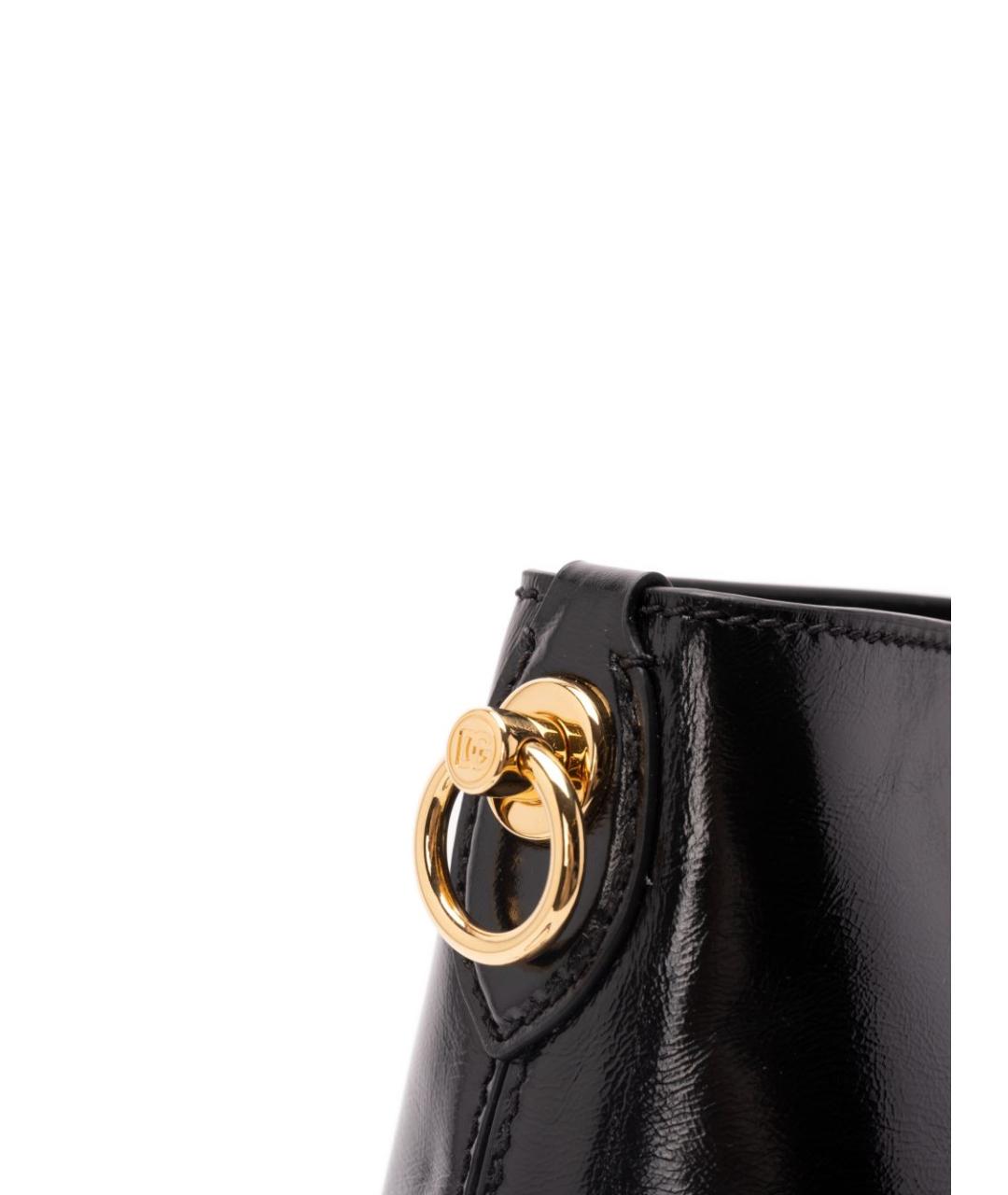 DOLCE&GABBANA Черная кожаная сумка через плечо, фото 2