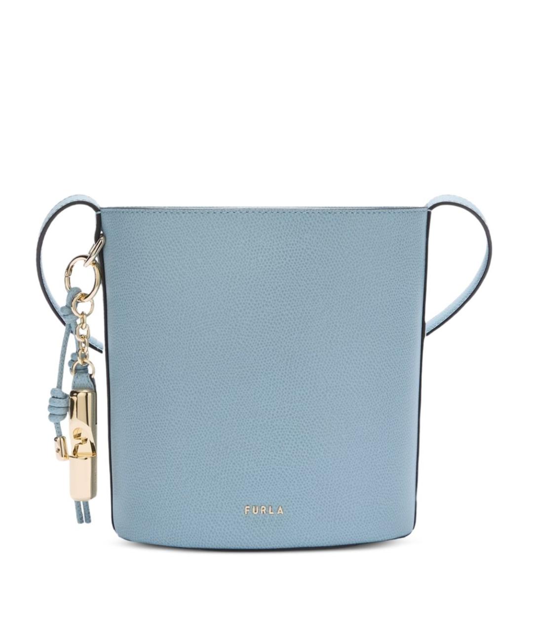 FURLA Синяя кожаная сумка через плечо, фото 1