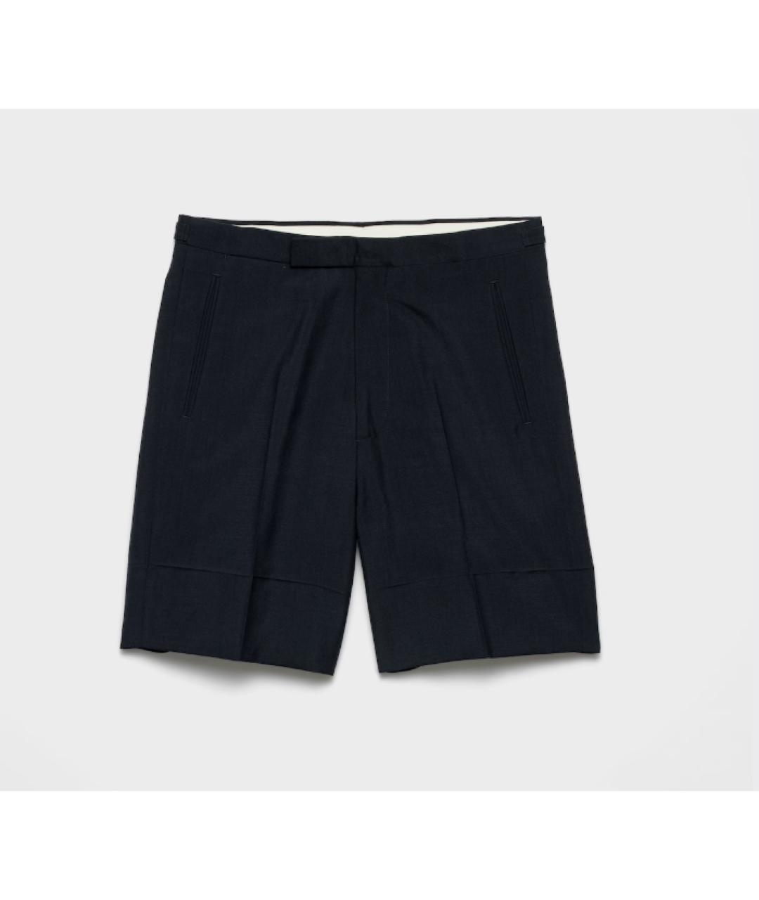 PRADA Темно-синие шерстяные шорты, фото 5