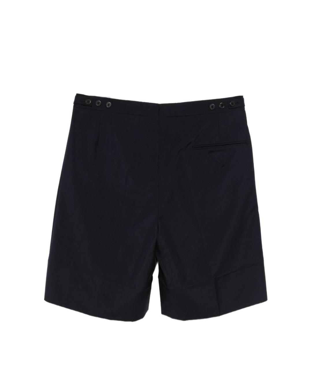 PRADA Темно-синие шерстяные шорты, фото 4