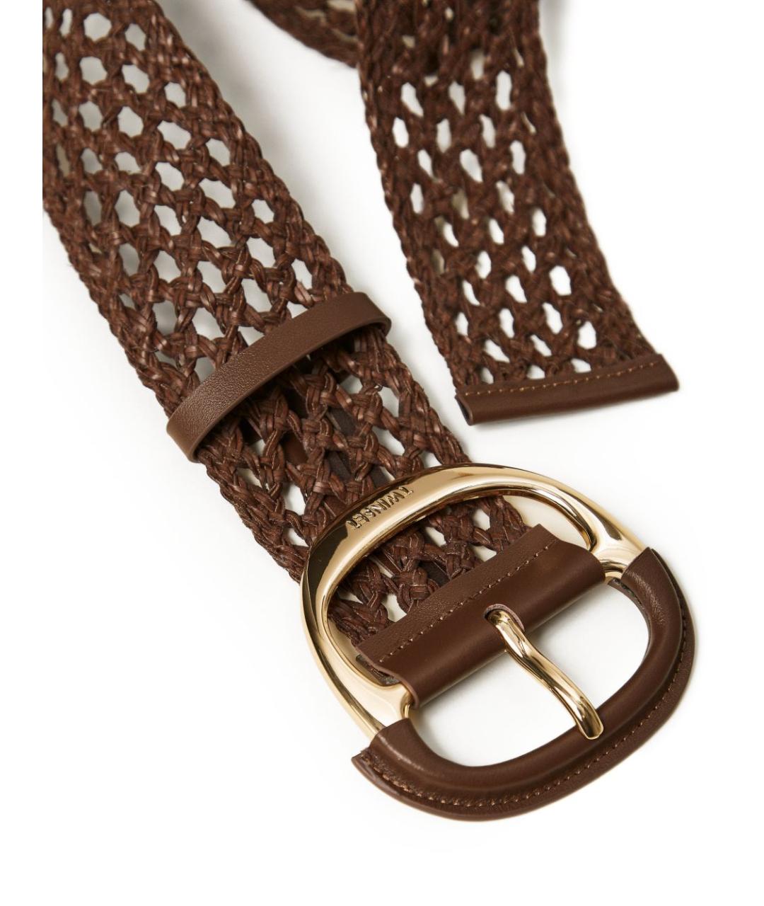 TWIN-SET Коричневый полиуретановый ремень, фото 2