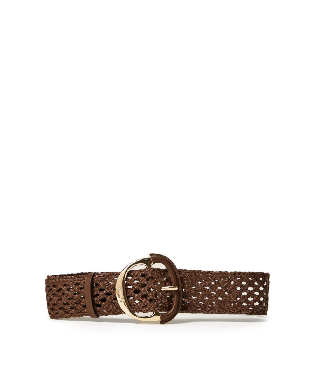 TWIN-SET Коричневый полиуретановый ремень, фото 1