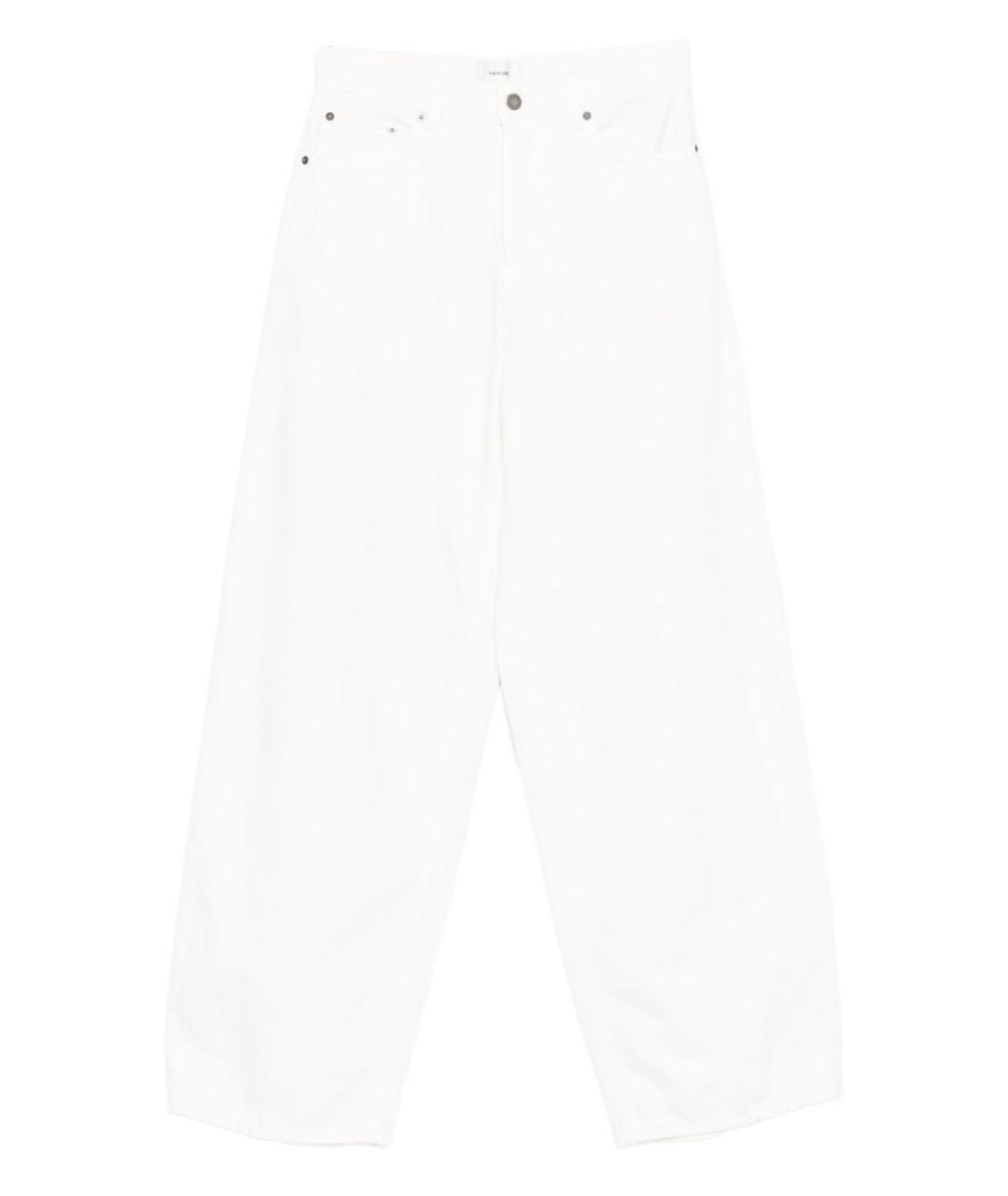 HAIKURE Белые хлопковые прямые джинсы, фото 1