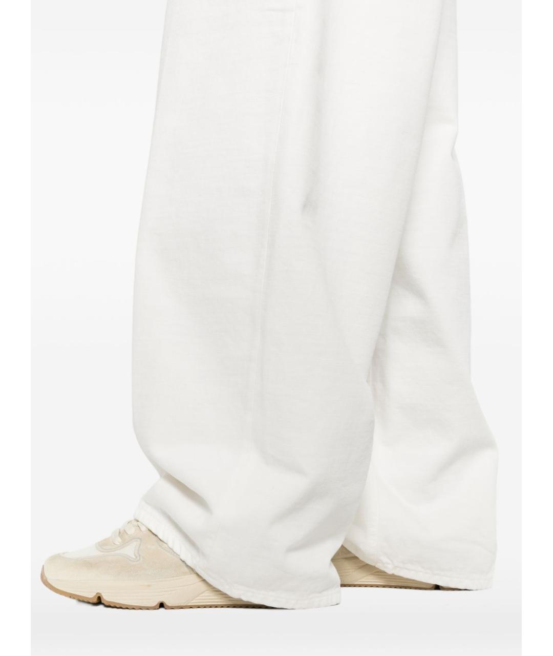 HAIKURE Белые хлопковые прямые джинсы, фото 5