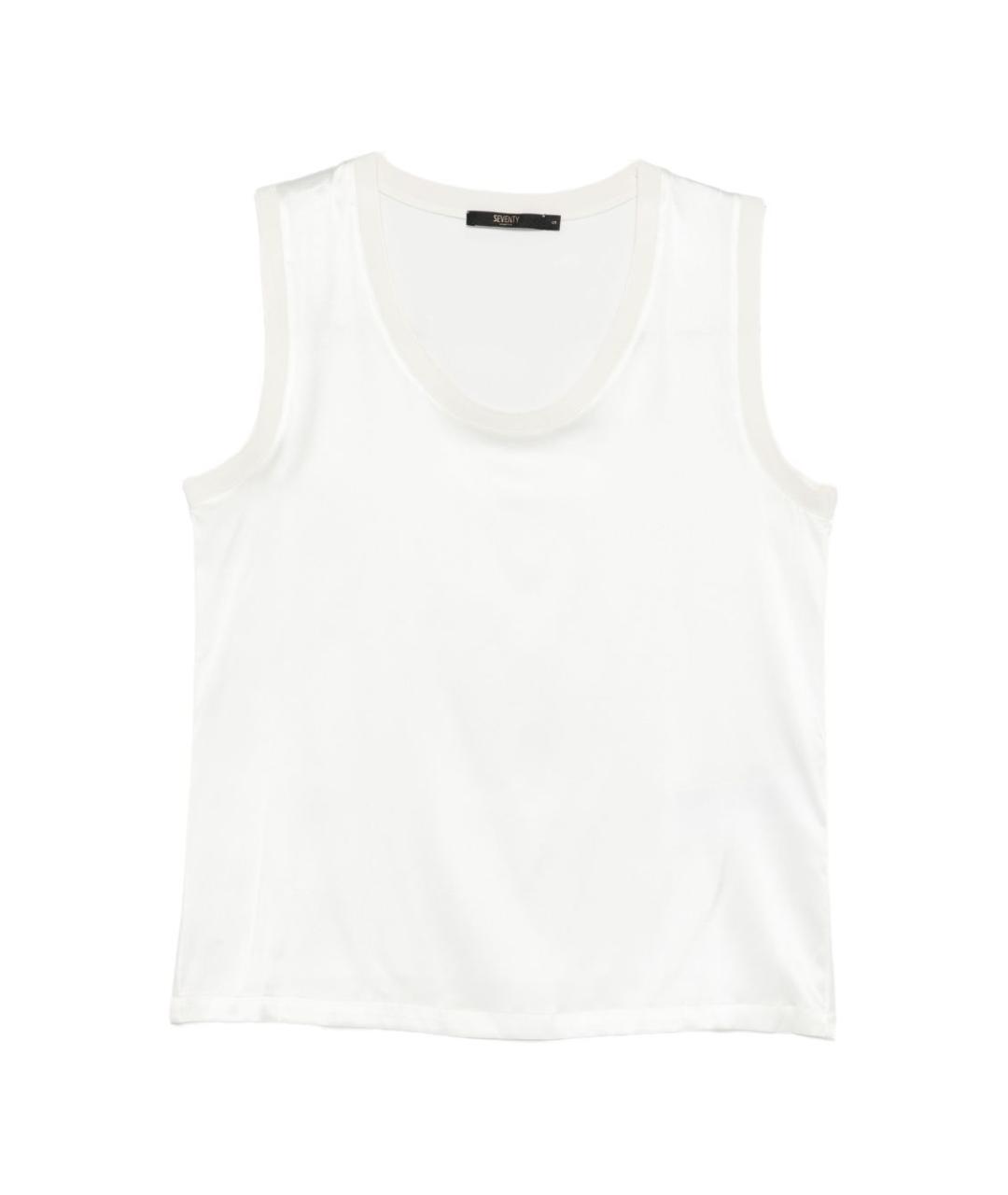 SEVENTY Белая шелковая майка, фото 1