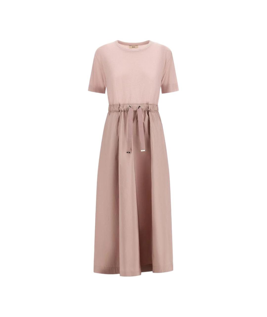 HERNO Розовое полиэстеровое повседневное платье, фото 1
