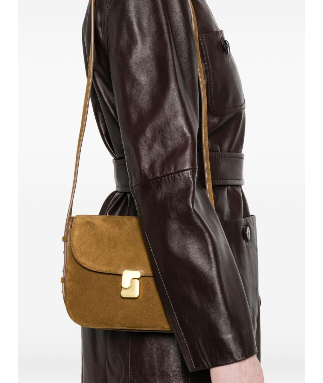 SOEUR Коричневая кожаная сумка тоут, фото 4