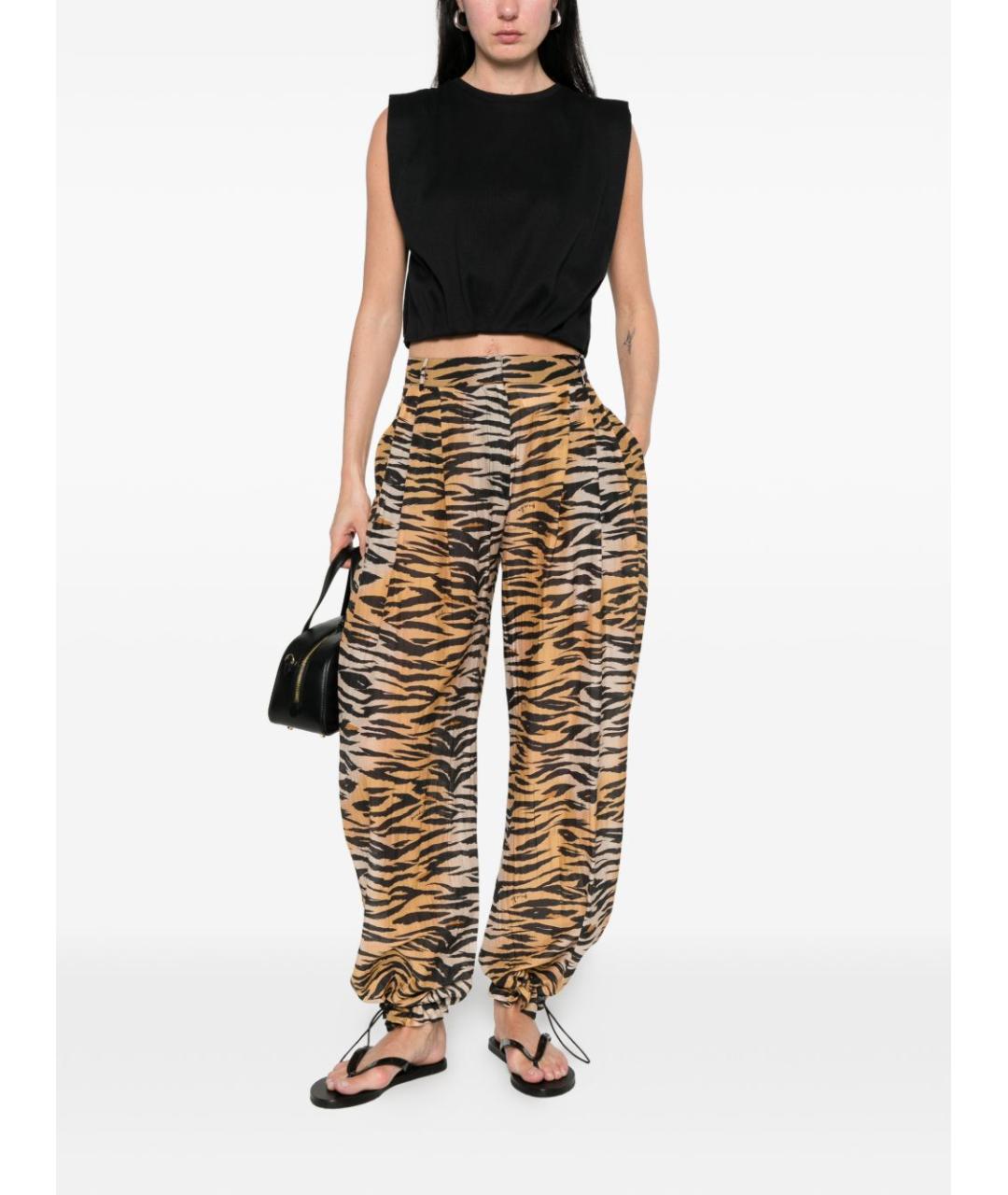 PINKO Мульти хлопковые прямые брюки, фото 3