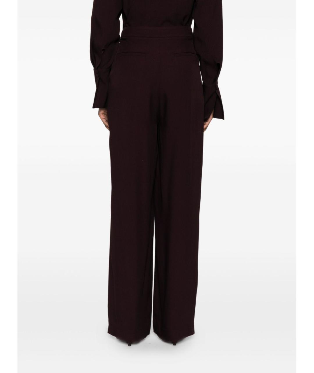 RAQUEL DINIZ Бордовые прямые брюки, фото 2