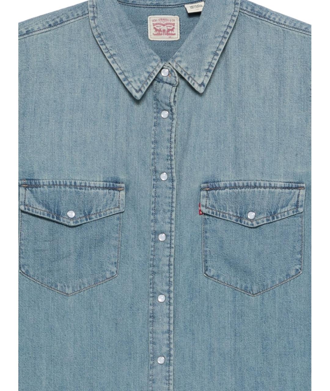 LEVI'S Голубая хлопковая рубашка, фото 3