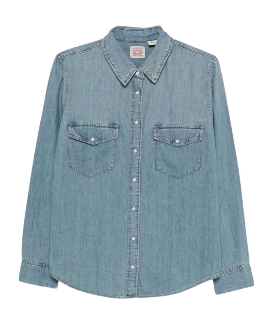 LEVI'S Голубая хлопковая рубашка, фото 1