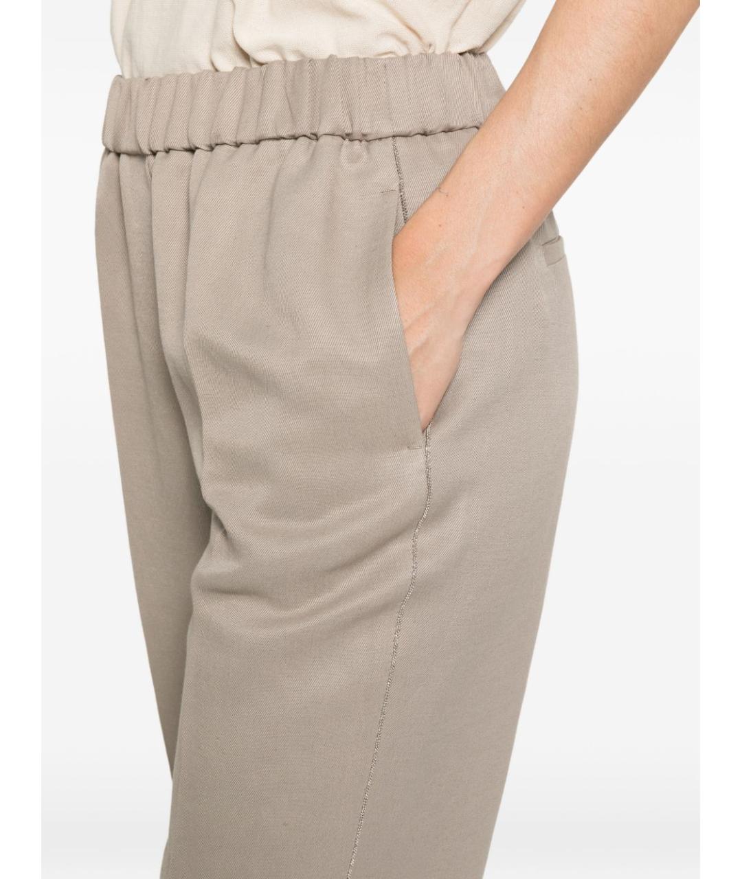 PESERICO Бежевые прямые брюки, фото 3