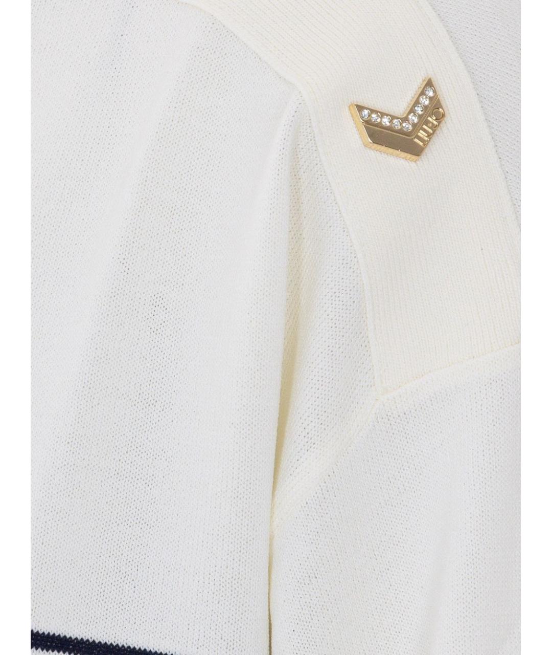 LIU JO Белый вискозный джемпер / свитер, фото 4