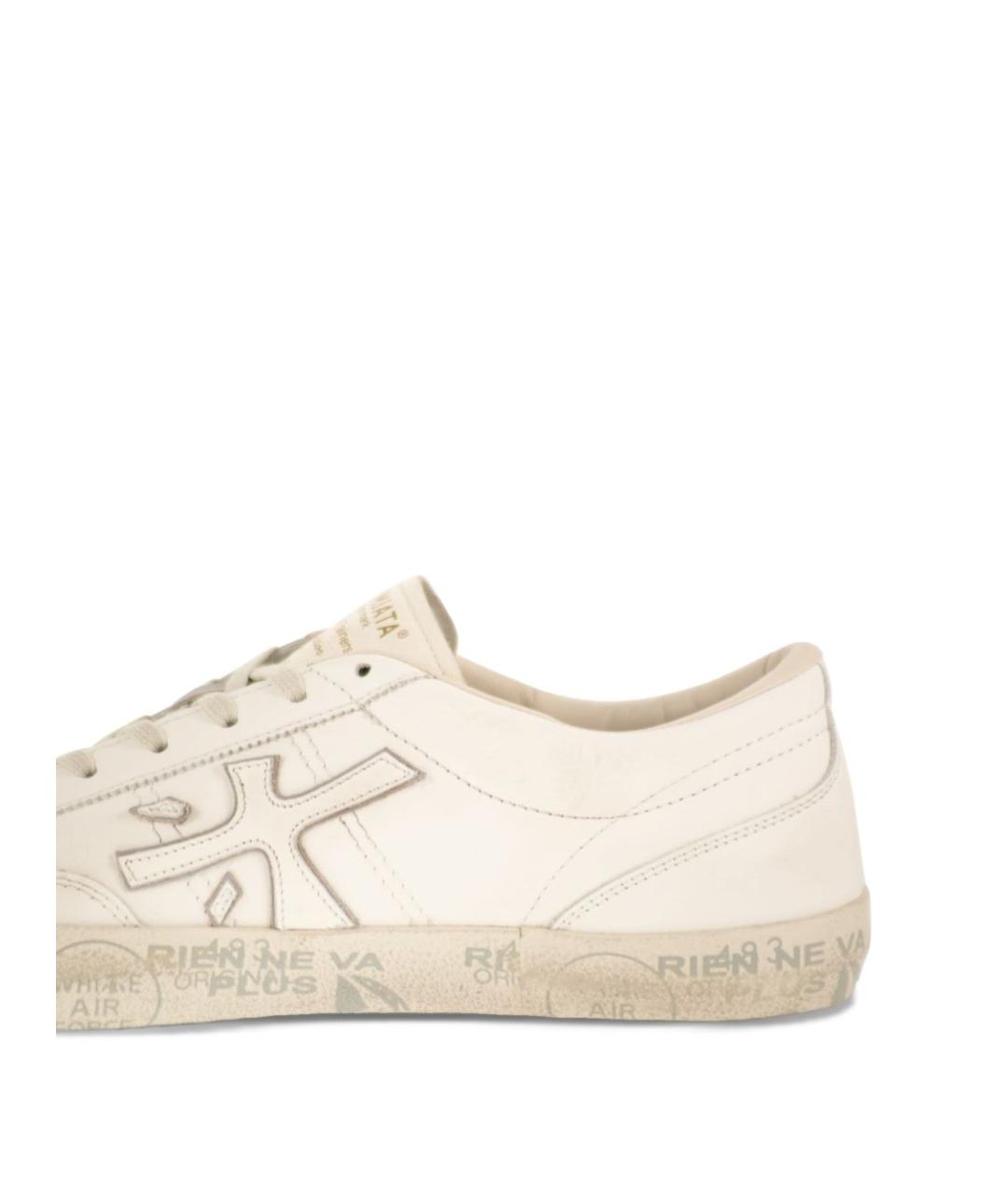 PREMIATA Белые кожаные низкие кроссовки / кеды, фото 4