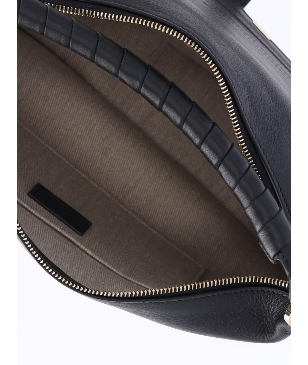 CHLOE Черная кожаная сумка через плечо, фото 4