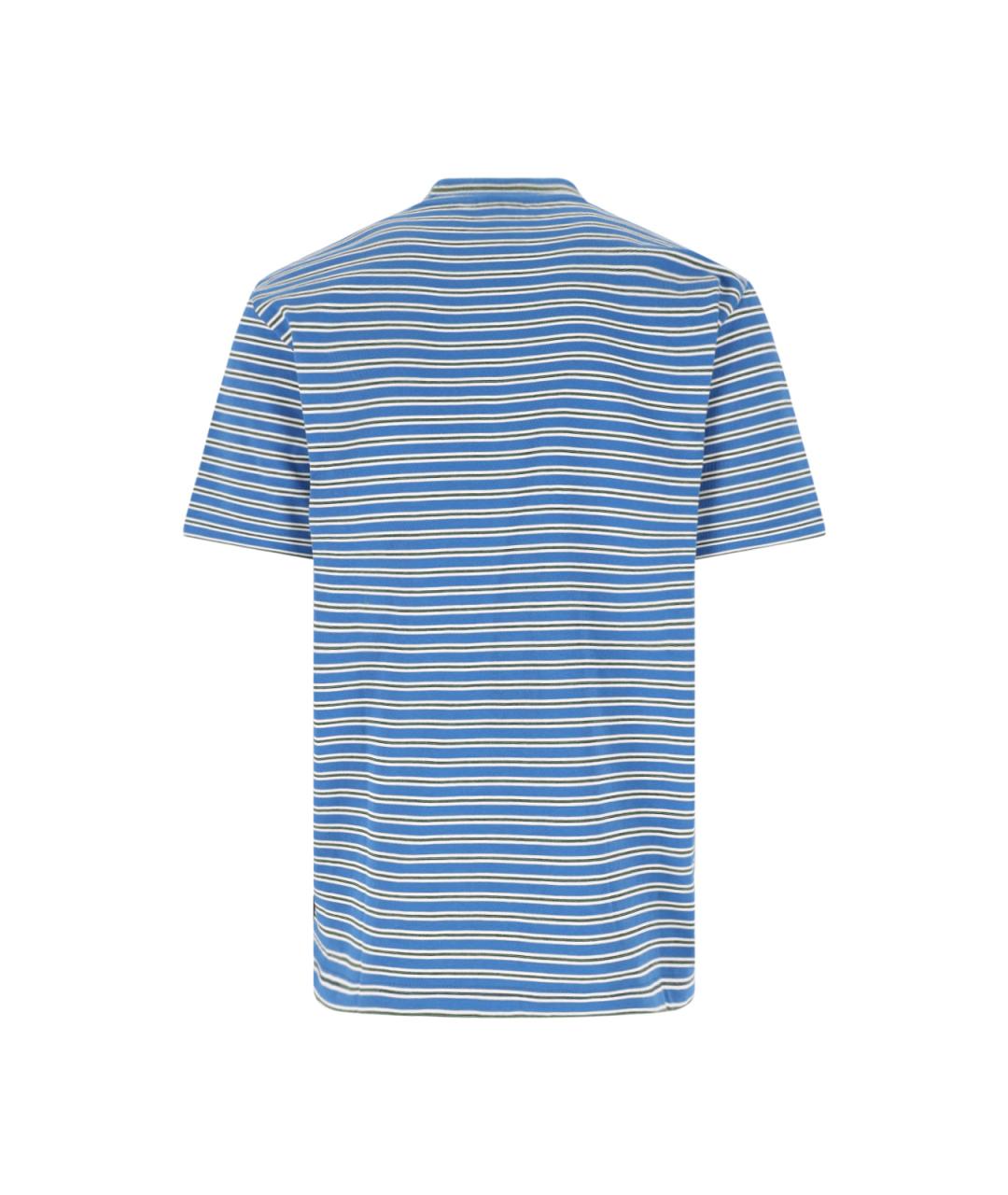 PAUL SMITH Синяя хлопковая футболка, фото 2