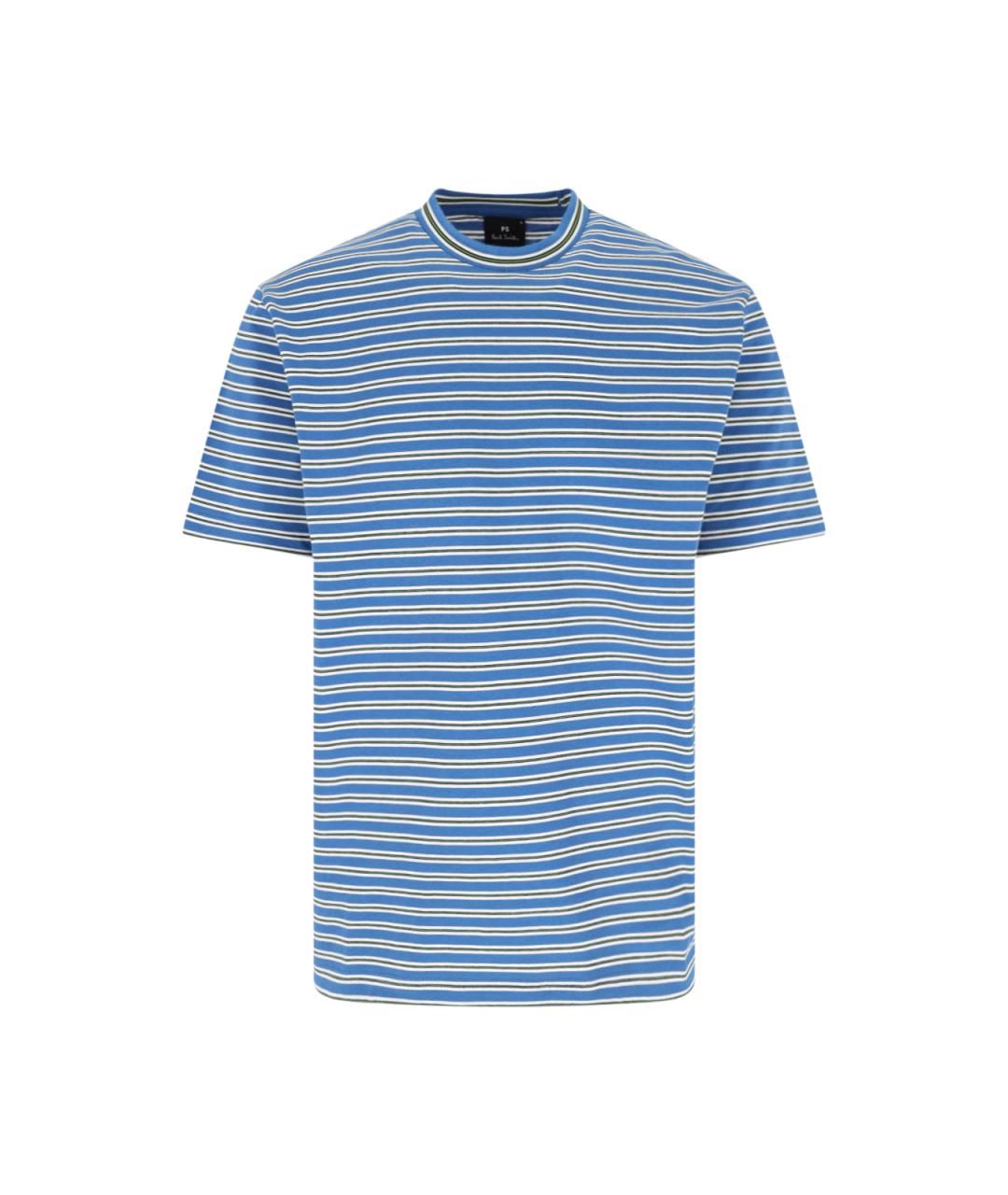 PAUL SMITH Синяя хлопковая футболка, фото 1