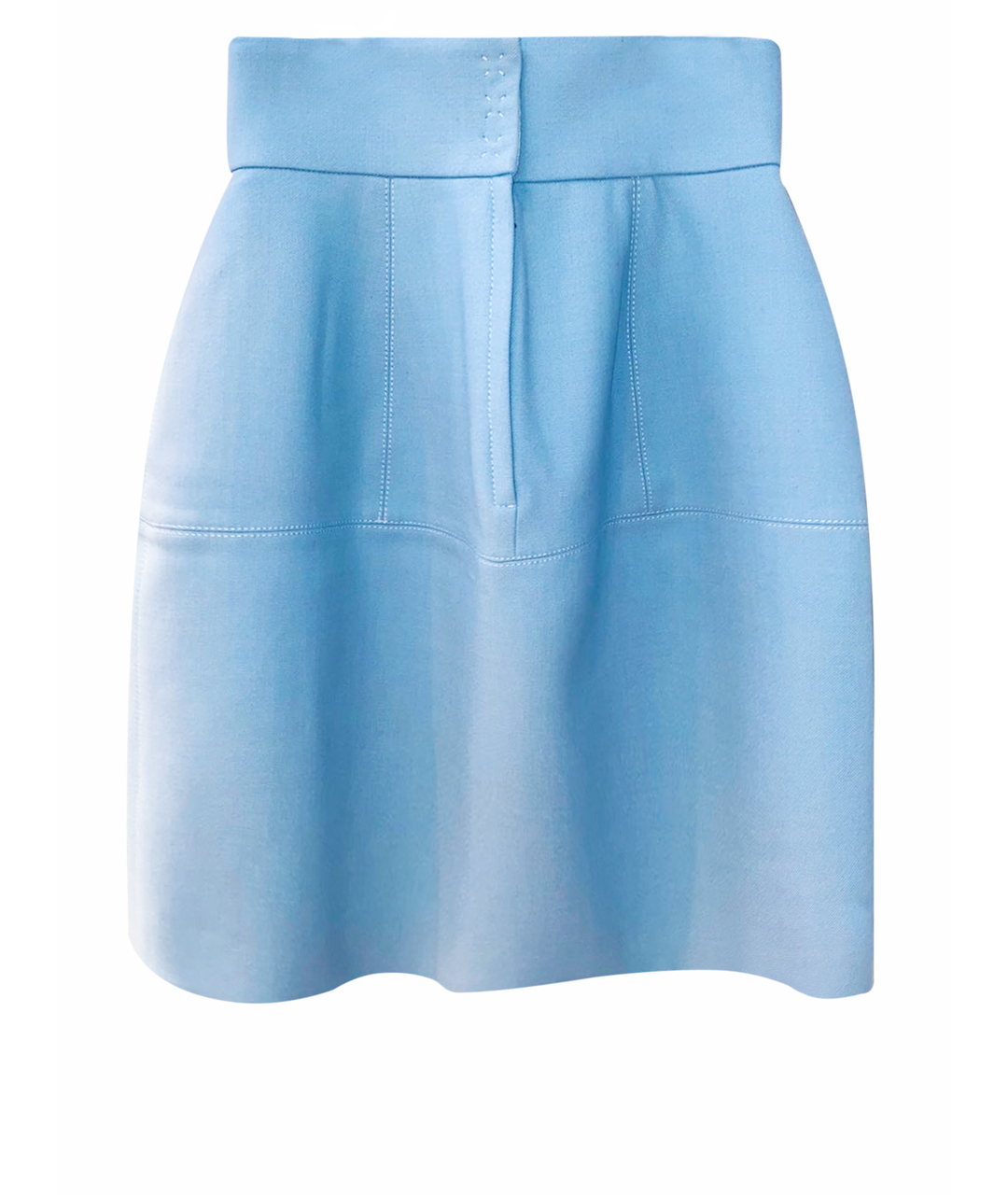 DOLCE&GABBANA Голубая полиэстеровая юбка миди, фото 1