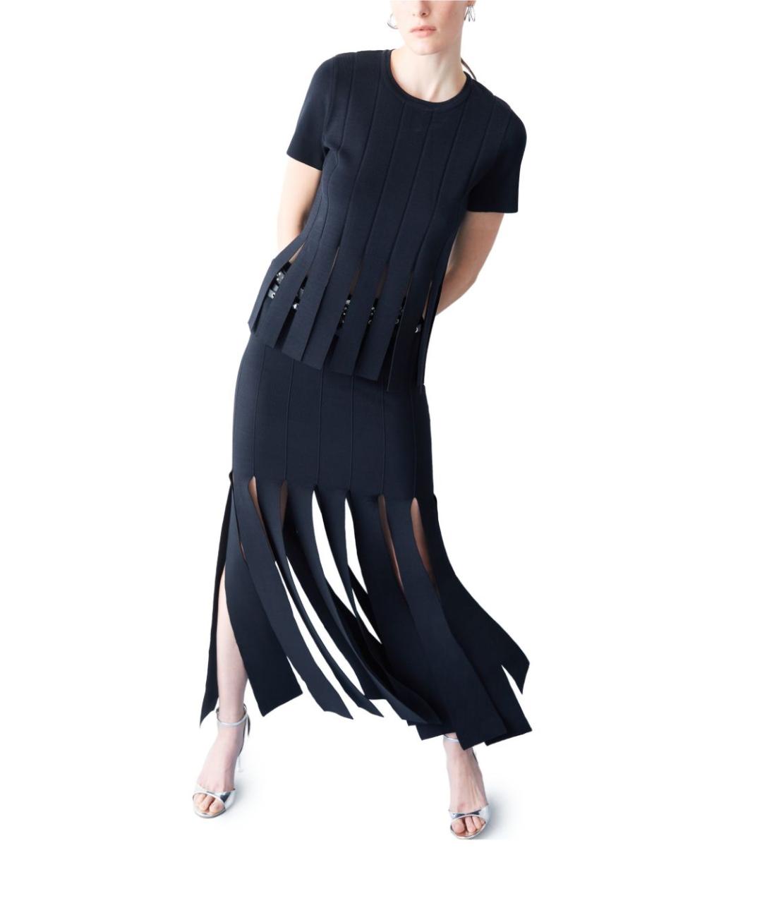 LIU JO Черная вискозная юбка миди, фото 5