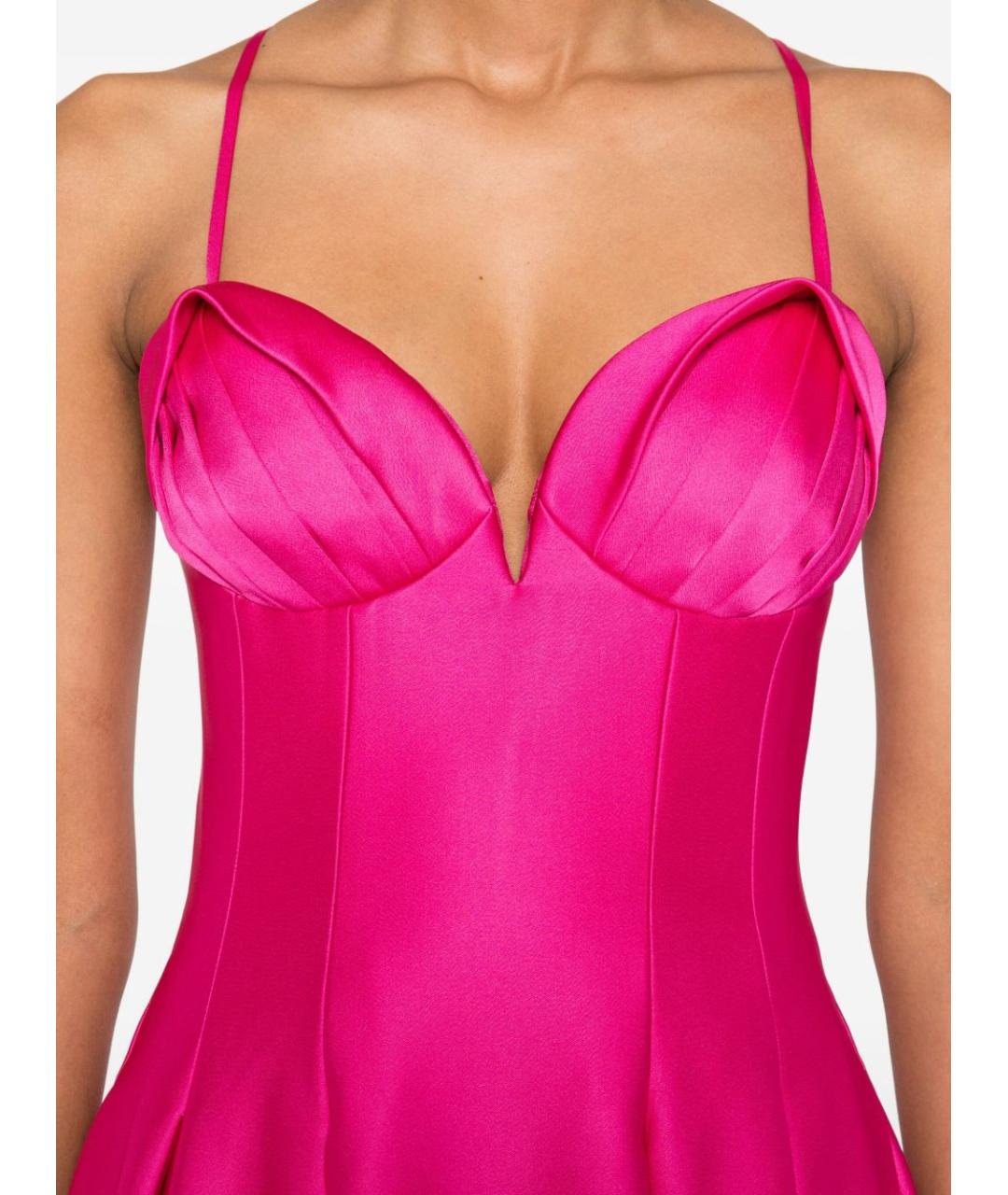 REBECCA VALLANCE Розовое полиэстеровое вечернее платье, фото 3