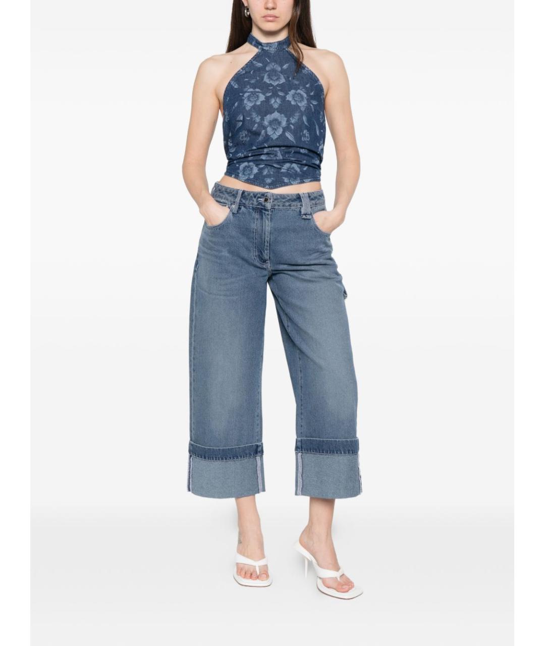 PINKO Синяя хлопковая майка, фото 2