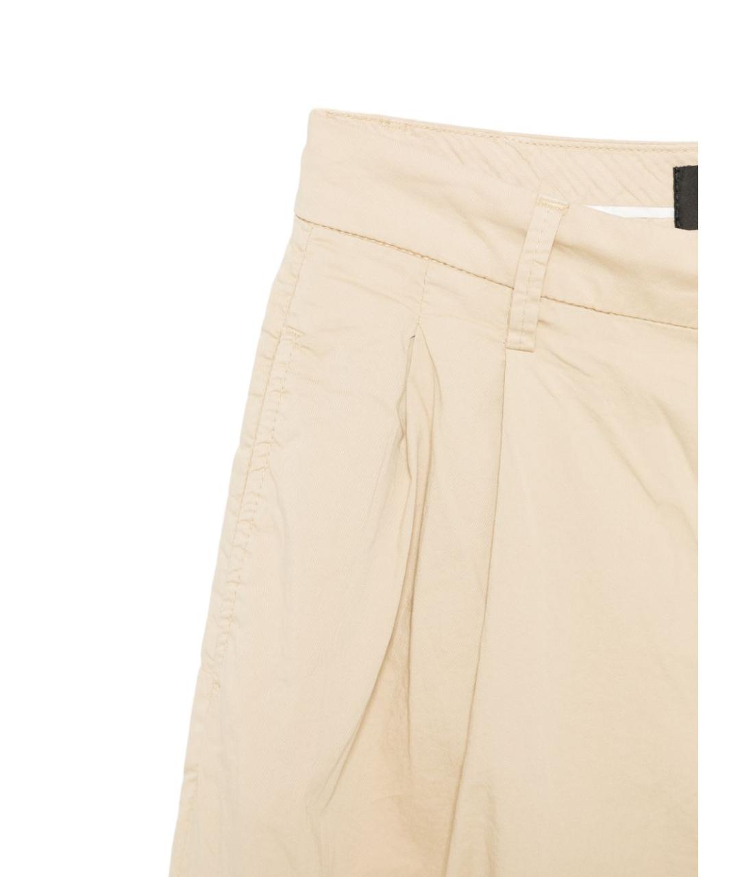 PEUTEREY Бежевые хлопковые прямые брюки, фото 2