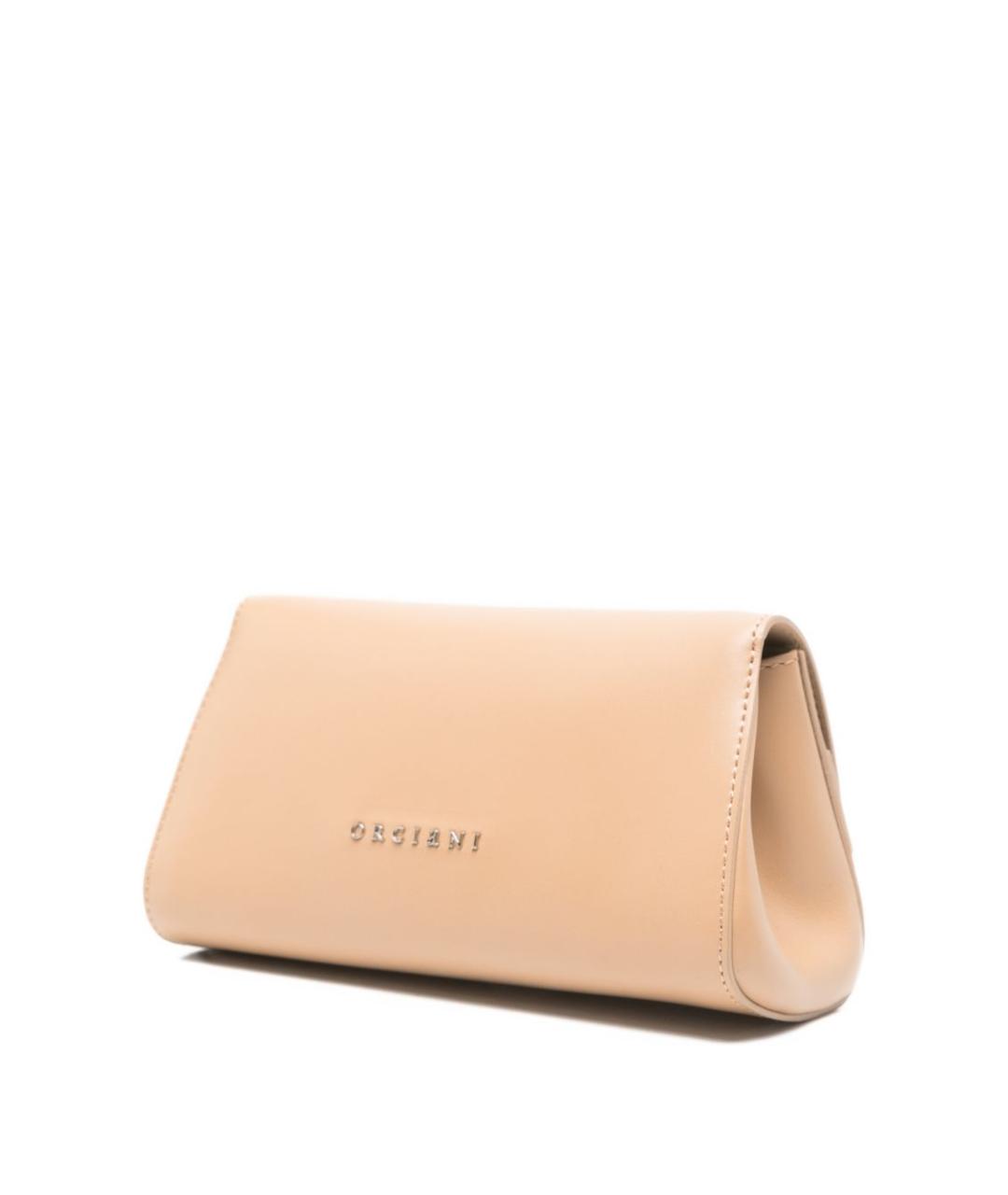 ORCIANI Бежевая кожаная сумка через плечо, фото 4