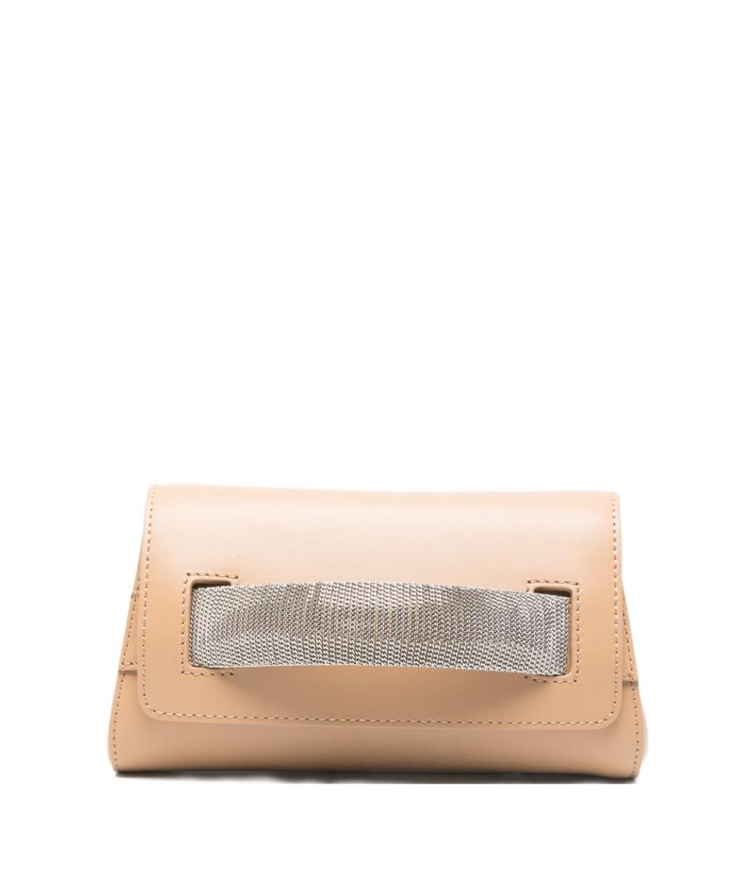 ORCIANI Бежевая кожаная сумка через плечо, фото 1