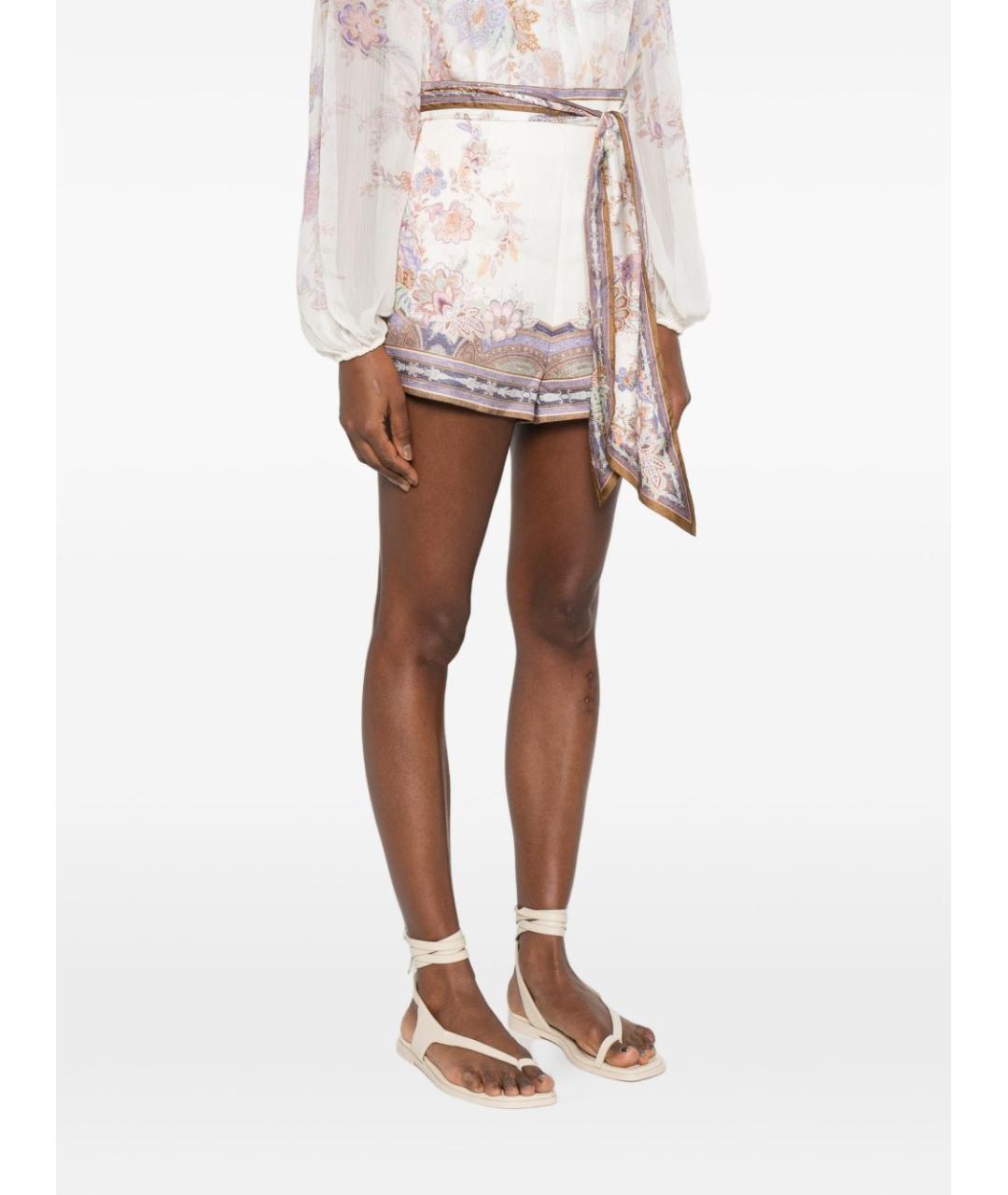 ZIMMERMANN Мульти льняные шорты, фото 2