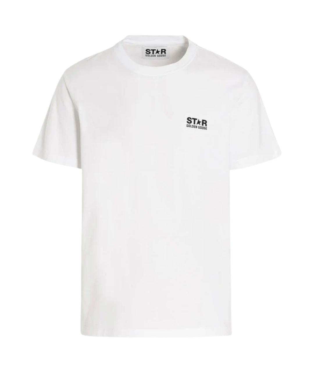 GOLDEN GOOSE DELUXE BRAND Белая хлопковая футболка, фото 1