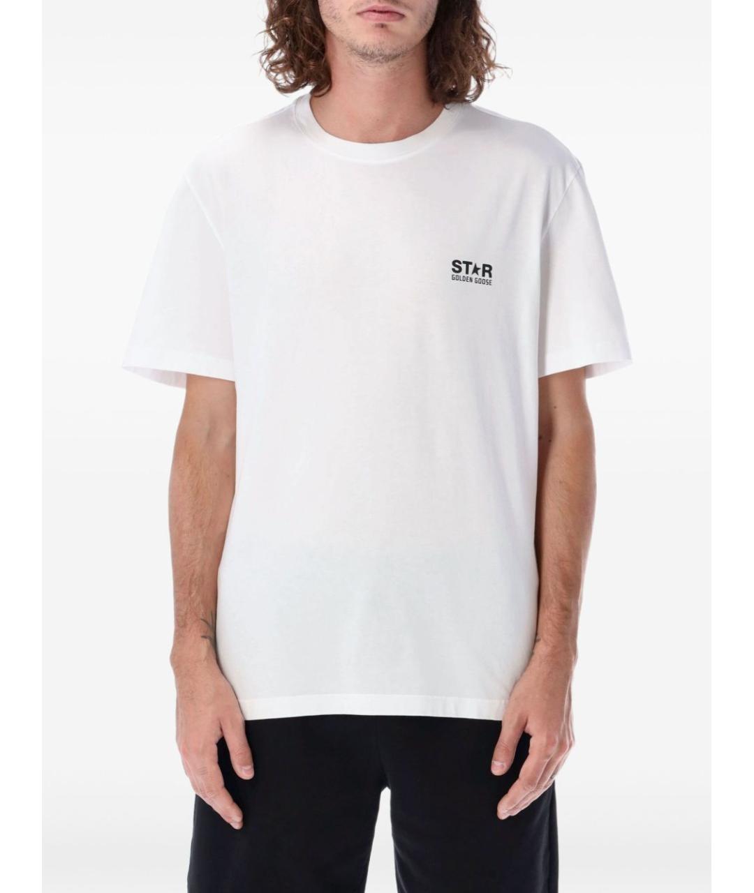 GOLDEN GOOSE DELUXE BRAND Белая хлопковая футболка, фото 2