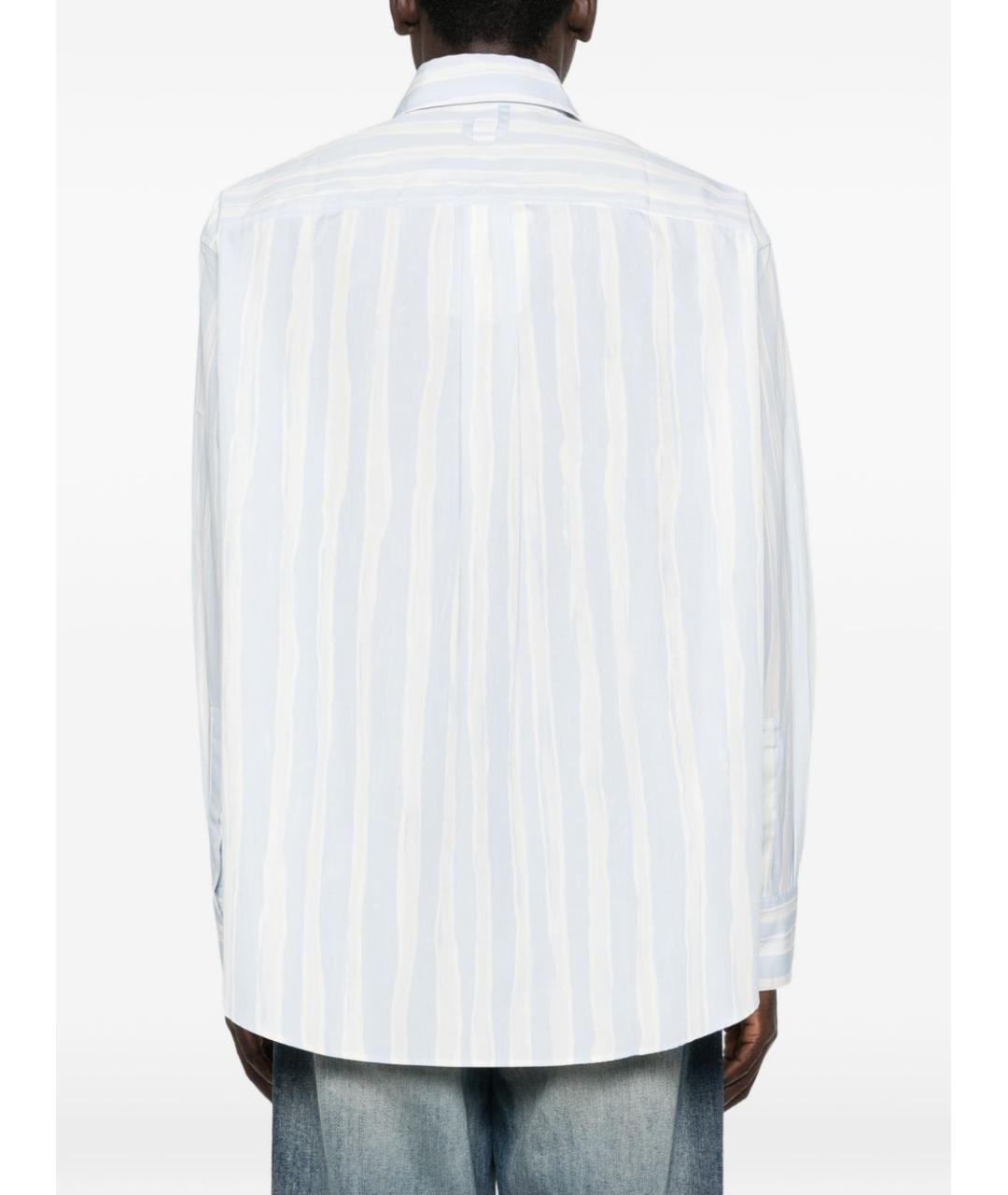 JACQUEMUS Голубая льняная кэжуал рубашка, фото 3
