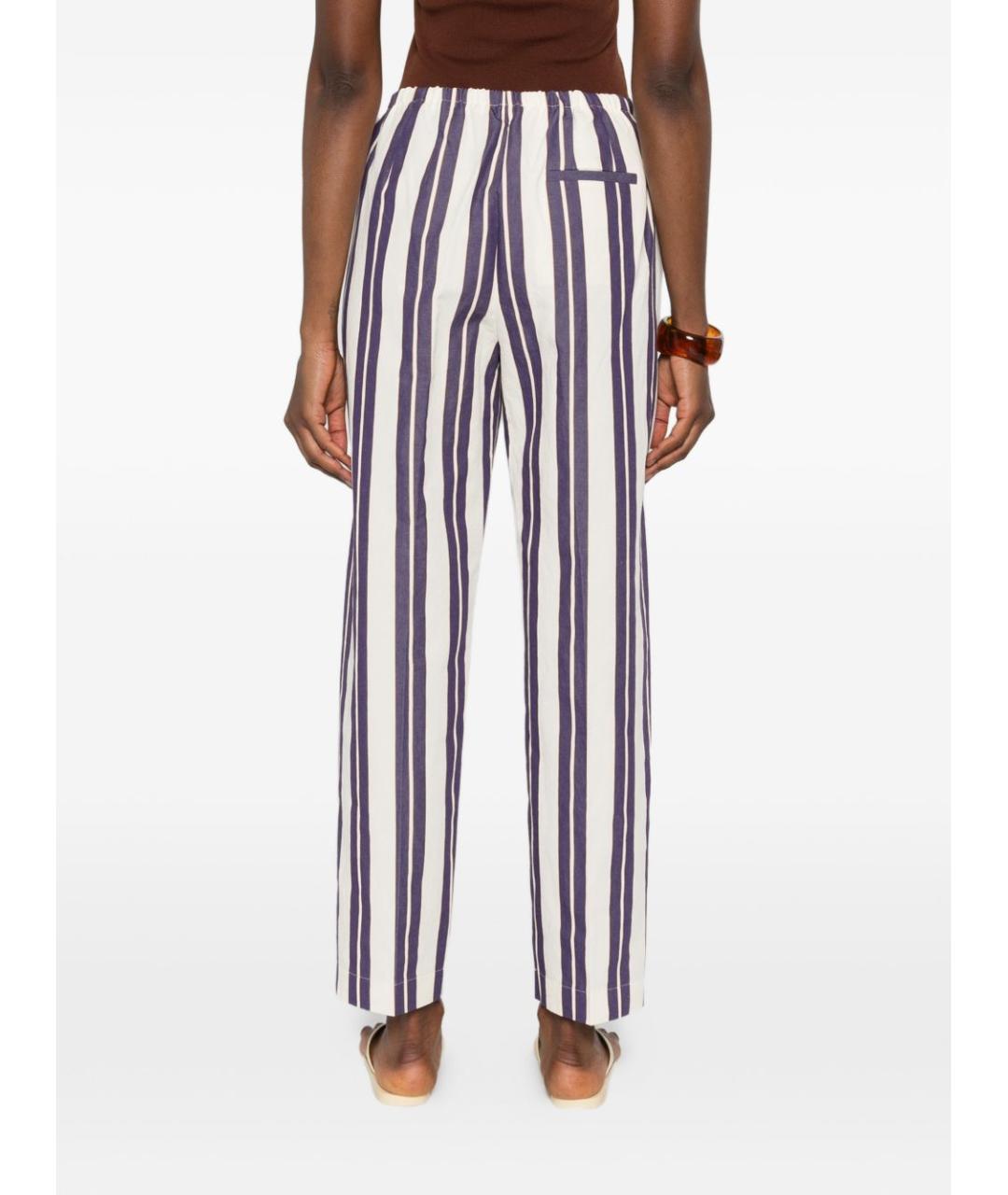 FORTE FORTE Синие хлопковые прямые брюки, фото 2