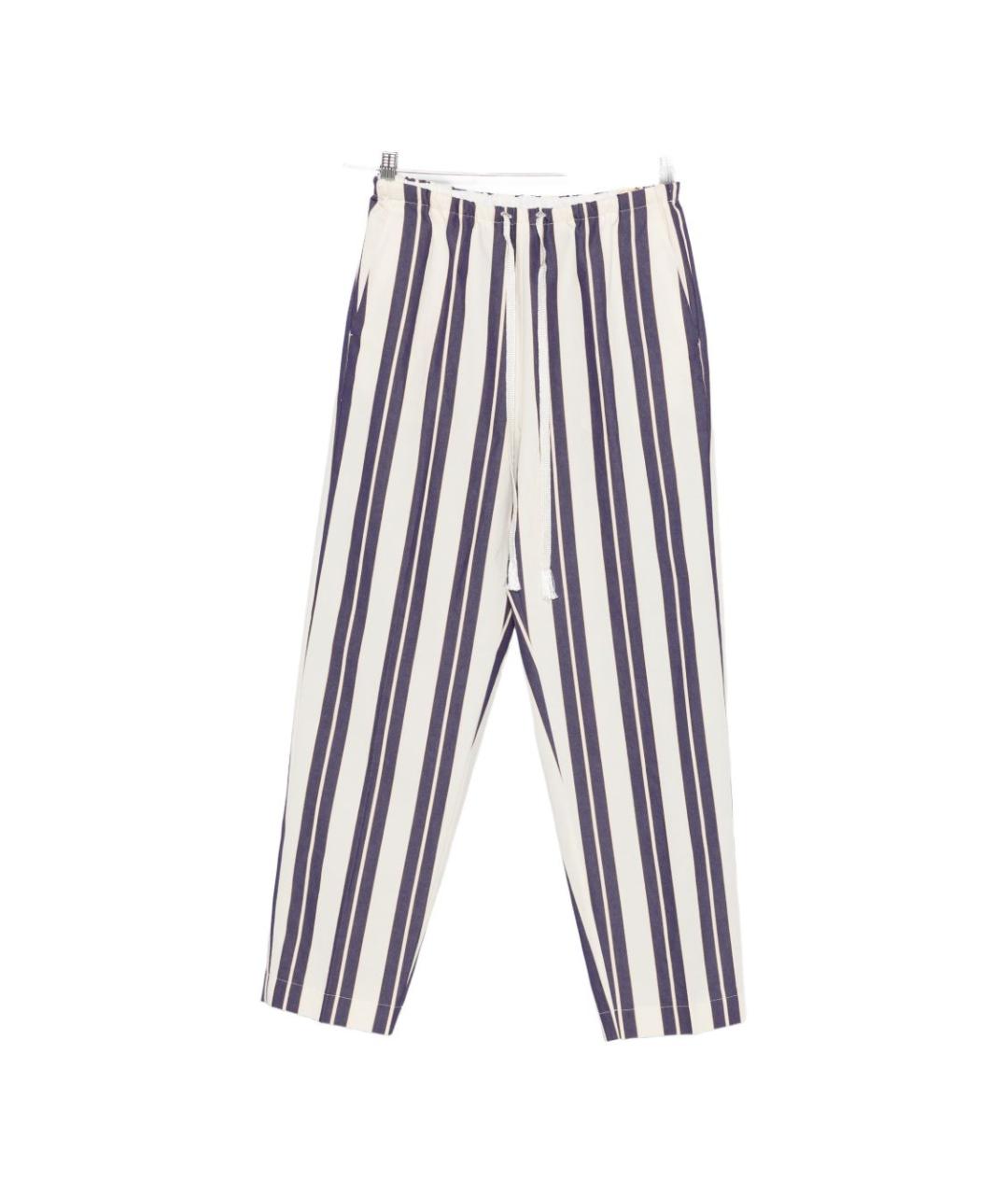 FORTE FORTE Синие хлопковые прямые брюки, фото 1