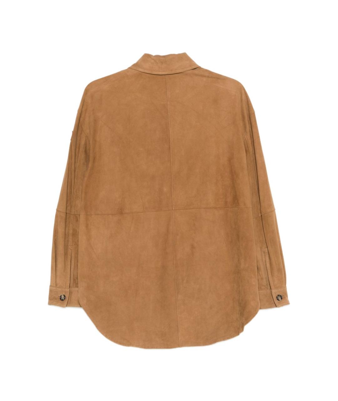 PEUTEREY Коричневая замшевая куртка, фото 2